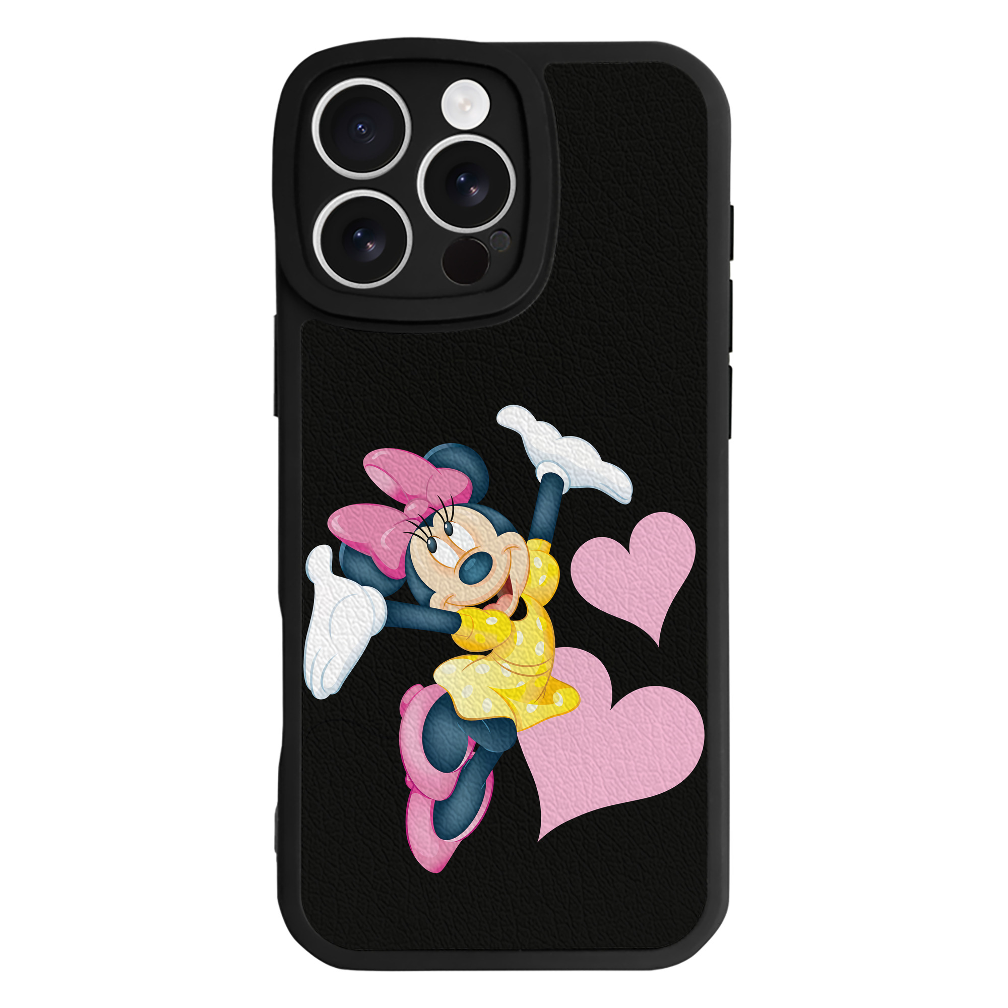 （画像用） ミッキーマウス Mickey Mouse 【iPhone 16シリーズ対応】シリコンスマホケース（レザー調） 材質：シリコン